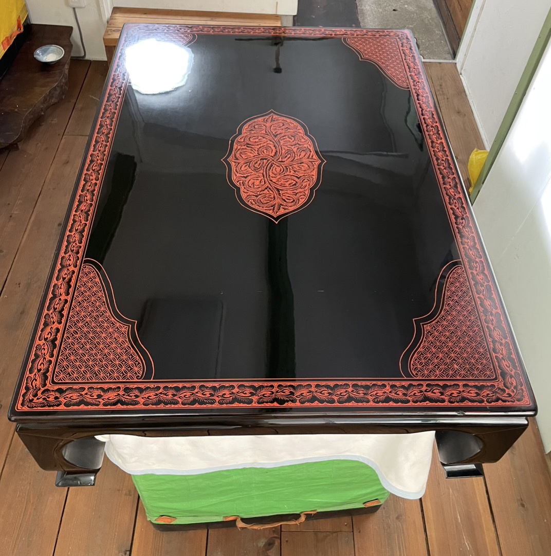 漆の座卓 塗装直し事例 - ダニエルブログ